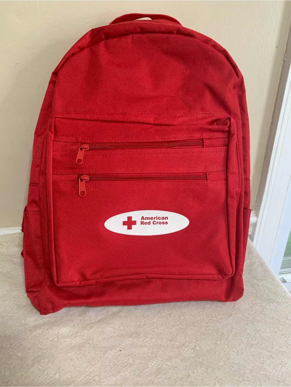 American Red Cross Emergency Preparedness Kit Red Backpack Only